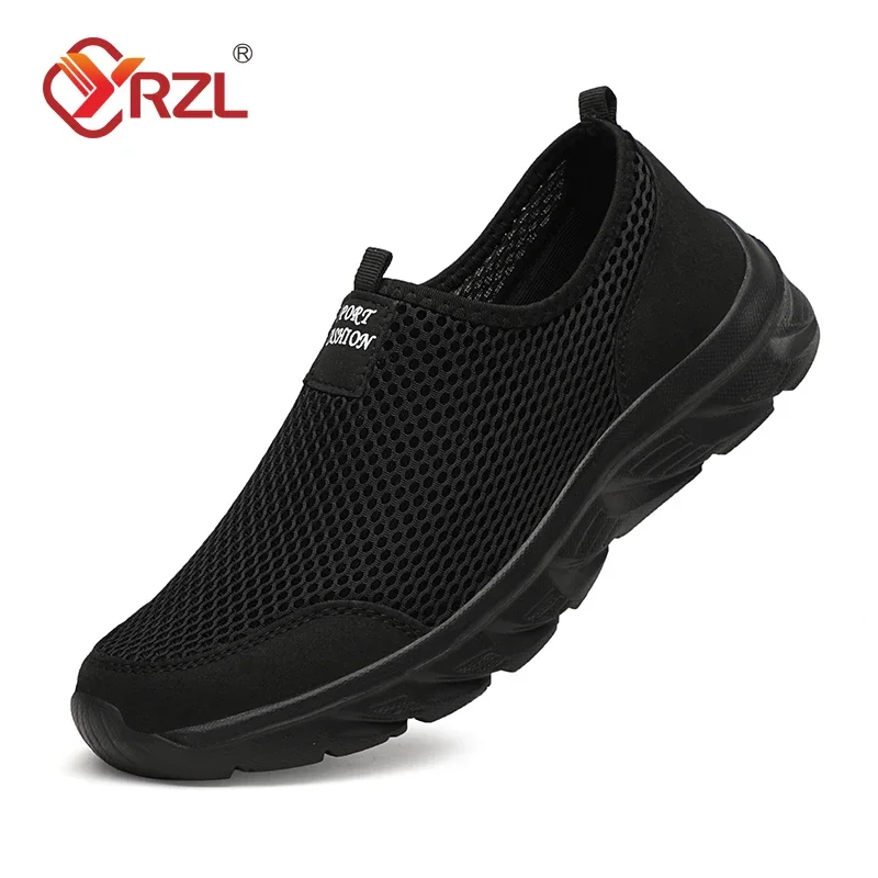 YRZL Leichte Herren-Freizeitschuhe, atmungsaktiv, zum Hineinschlüpfen, für Herren, lässige Turnschuhe, rutschfeste Herren-Wohnungen, Outdoor-Wanderschuhe, Größe 38–46