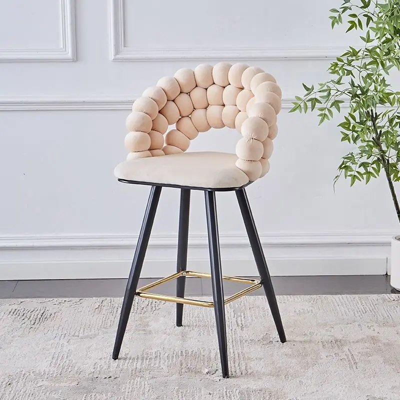 Modern Simple Household Bar Chair High Stool Front Desk Reception Backrest Lift Bar Chairs
