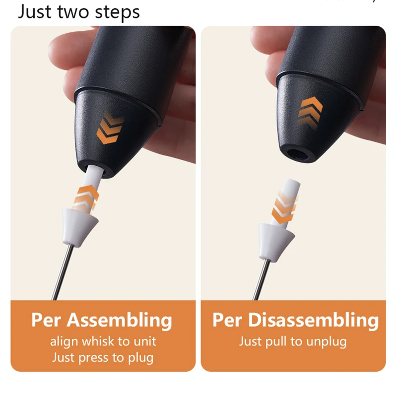 MINl Mik Frother USB 충전식 3 속도 폼 메이커 커피 털 믹서 전기 핸들 블렌더 계란 비터 뜨거운 요리 도구