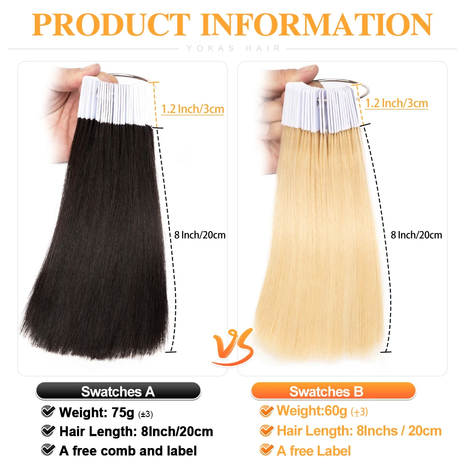 Tóc Hộp Quẹt Tóc Nhẫn 30 Chiếc Màu Sợi Tóc Kiểm Tra Dây Máy Làm Tóc Tiếp Liệu Màu Tóc Vòng Nối Dài YOKAS