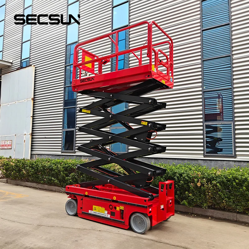 Plataforma de trabajo aéreo 320kg 227kg 10 ~ 16M plataforma elevadora de tijera hidráulica autopropulsada mesa elevadora de escalera eléctrica