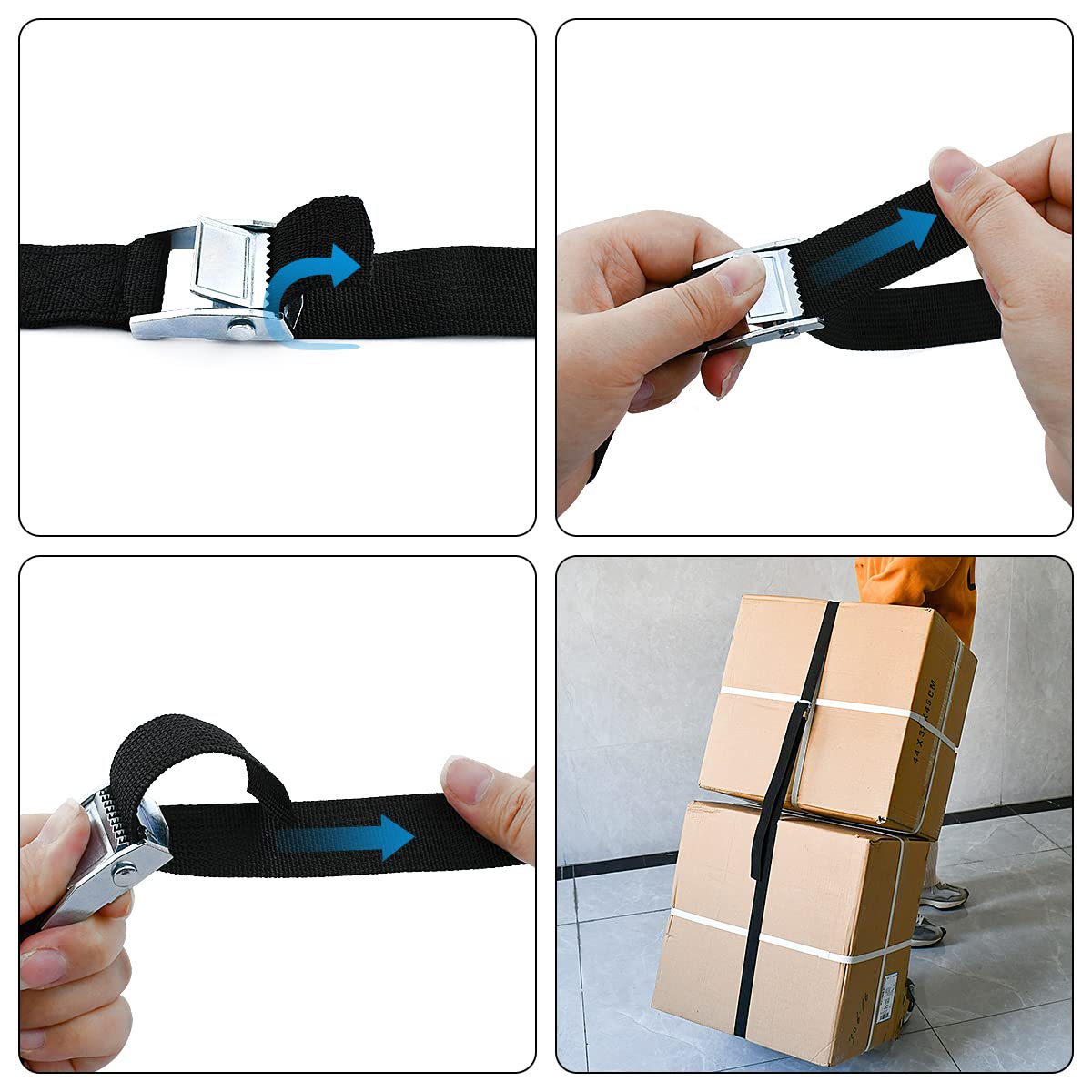 2m fivela tie-down cinto correias de carga para carro motocicleta bicicleta com fivela de metal corda de reboque forte cinto de catraca para saco de bagagem