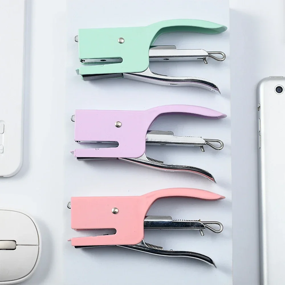 Mini 10 #   Piccola cucitrice per carta, raccoglitore per libri, durevole, colori, cancelleria, accessori per ufficio, moda, materiale scolastico per ufficio,