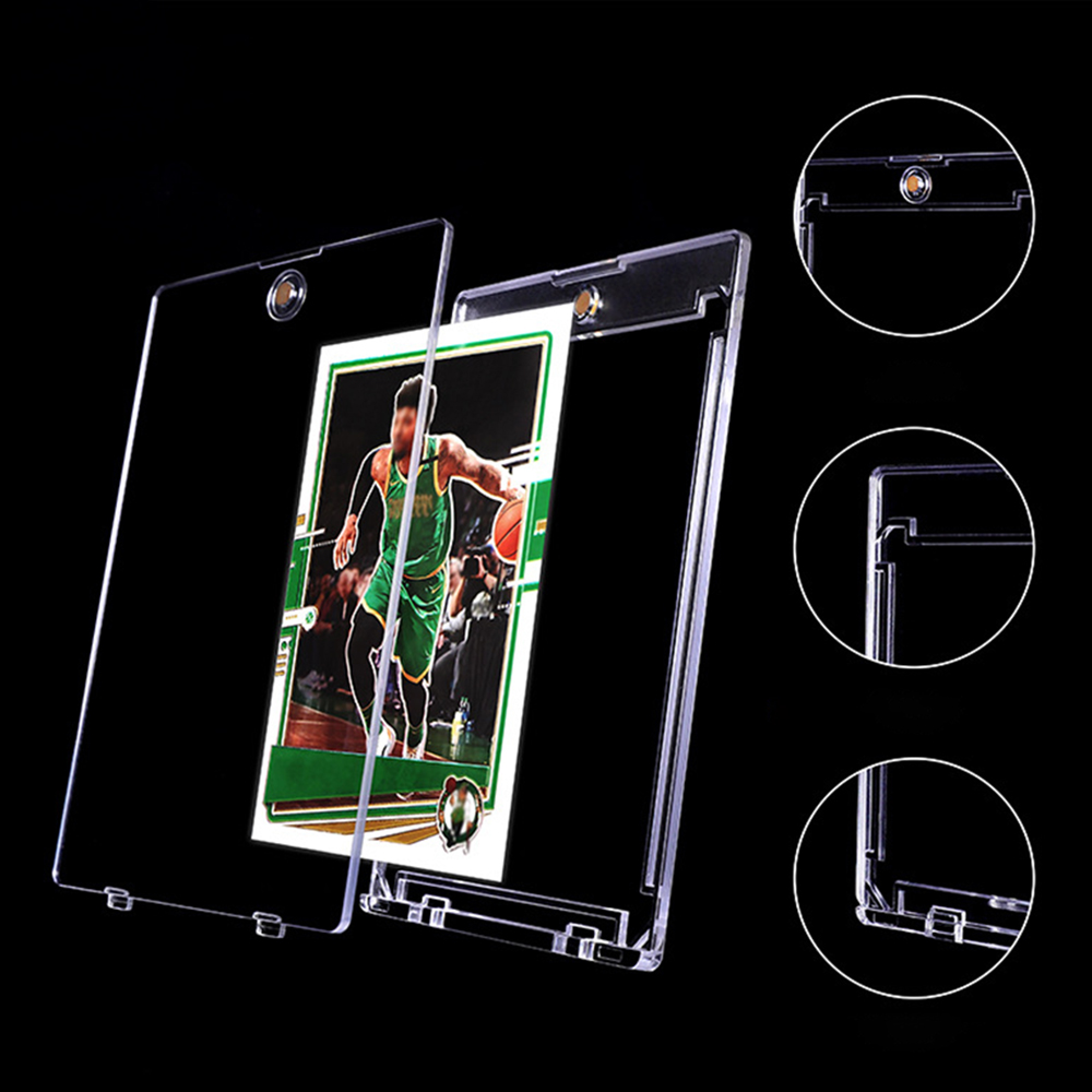 1/5/10PCS Clear Card Holder Magnetic Attraction Type Gaming Sports Trading Card Display Case Kpop Idol Photo Protective Sleeves