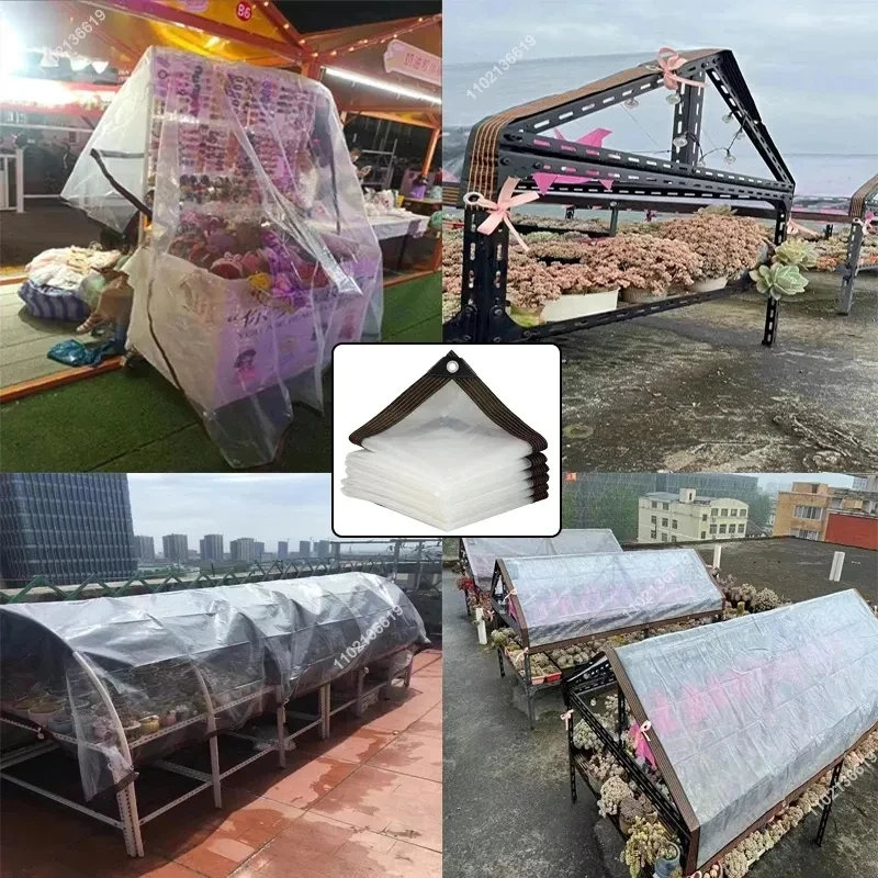 Telo trasparente in tessuto ombreggiante antipioggia Telo leggero impermeabile con copertura in tela trasparente antipioggia