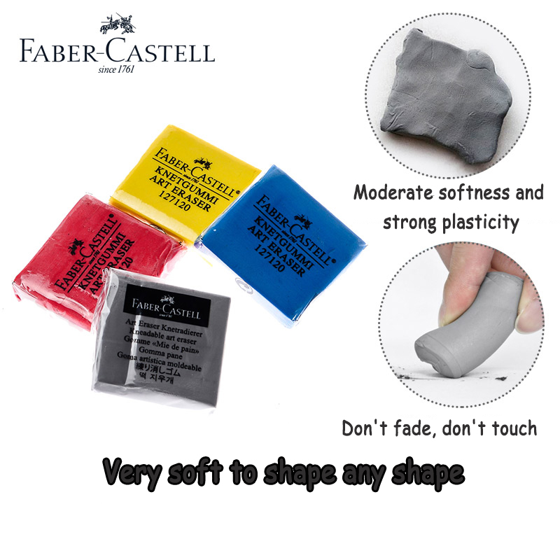 Faber - Castell Premium Soft Kneadable Eraser เหมาะสําหรับจิตรกรรมศิลปะ การออกแบบ และสถานะดินน้ํามัน - เครื่องมือร่างพลาสติกพิเศษ
