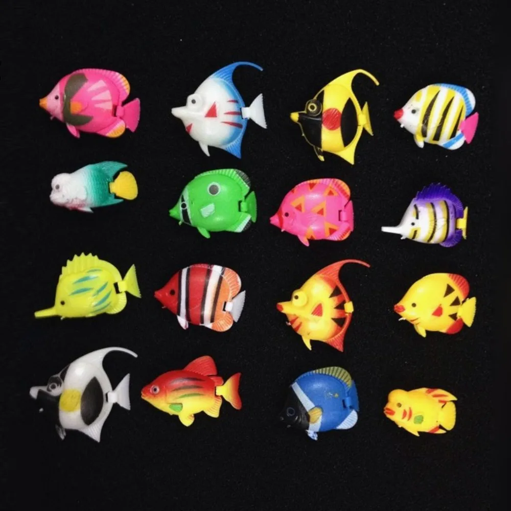 10ชิ้นปลาเขตร้อนเทียมทะเลพลาสติกปลอมขนาดเล็กปลาเขตร้อนจำลองสีสันสดใสปลาลอยของตกแต่งตู้ปลา