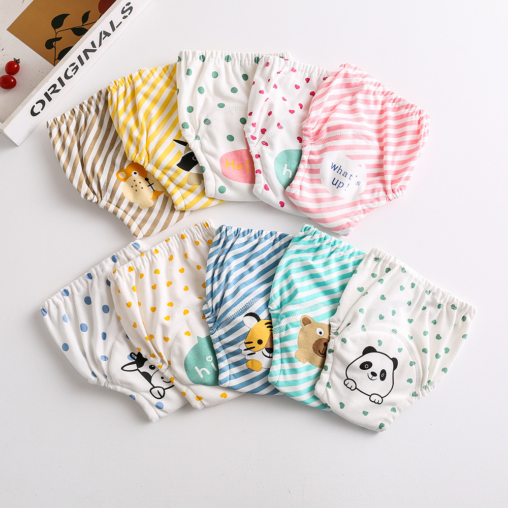 Estilo coreano bonito algodão bebê calças de treinamento à prova dwaterproof água novo bebê fralda infantil lavável shorts calcinha fralda mudando roupa interior