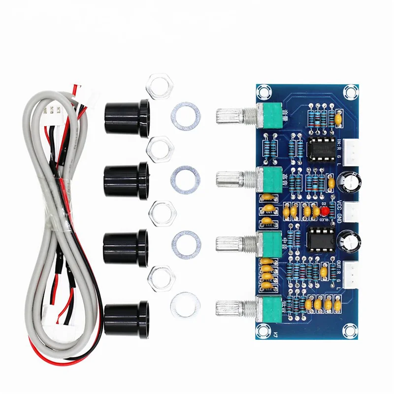 Preamplificatore scheda tono Aokin XH-A901 NE5532 Preamplificatore con regolazione del volume dei bassi alti Preamplificatore Controller tono