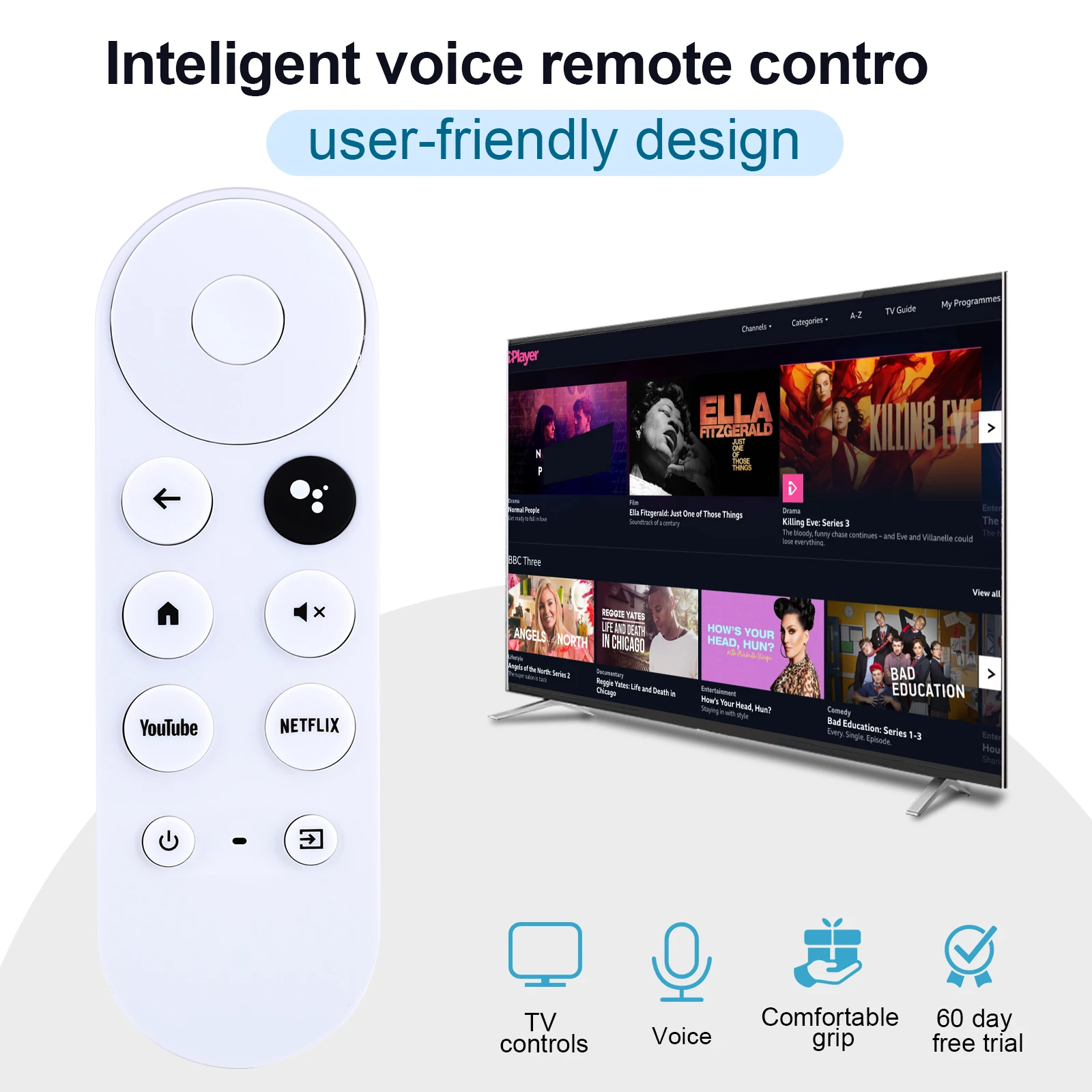 Sostituzione per Google-Chromecast-Remote, per Chromecast con telecomando Google Tv e Google Tv Streamer