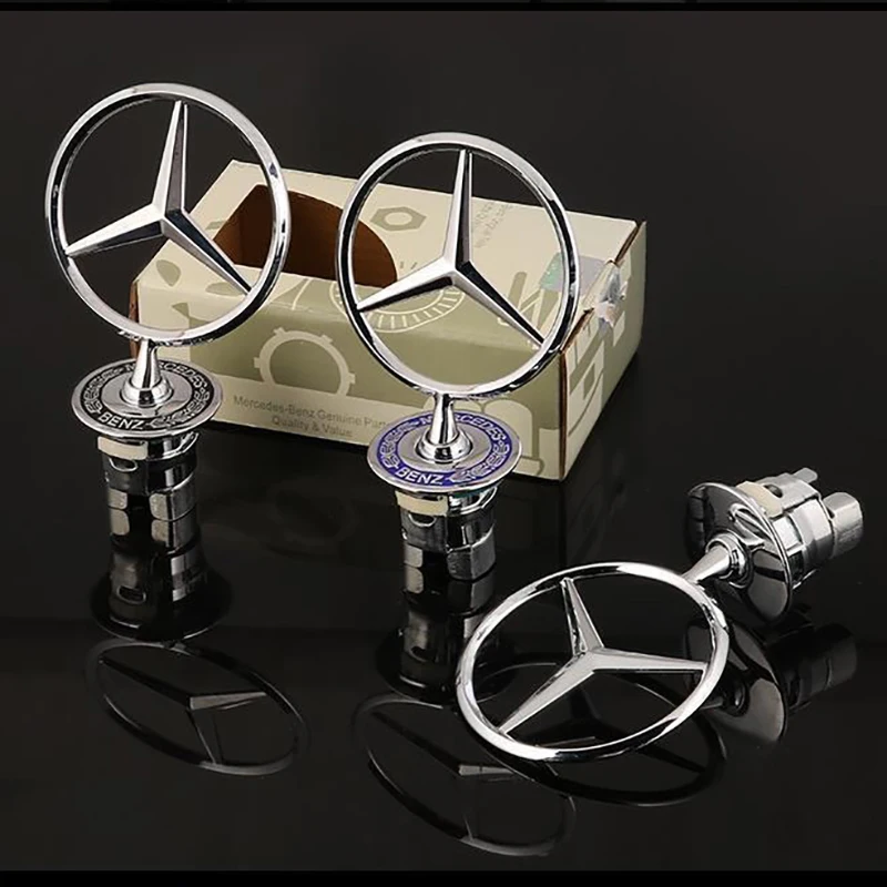 車のエンジンフードエンブレムフロントボンネットクロームマークアクセサリーメルセデスベンツ AMG W204 W205 W203 W211 W212 W213 W201 W210 W124