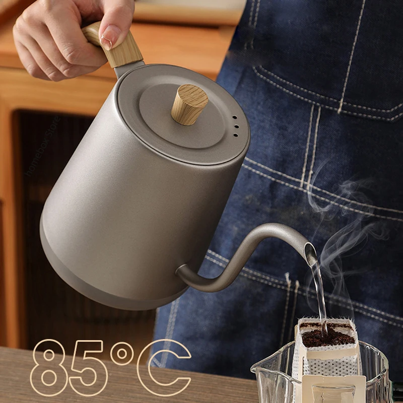 Gooseneck-電気自家醸造ケトル,コーヒーポット,スマートティーポット,温度制御,急速加熱,800ml, 1000w,110v,220v