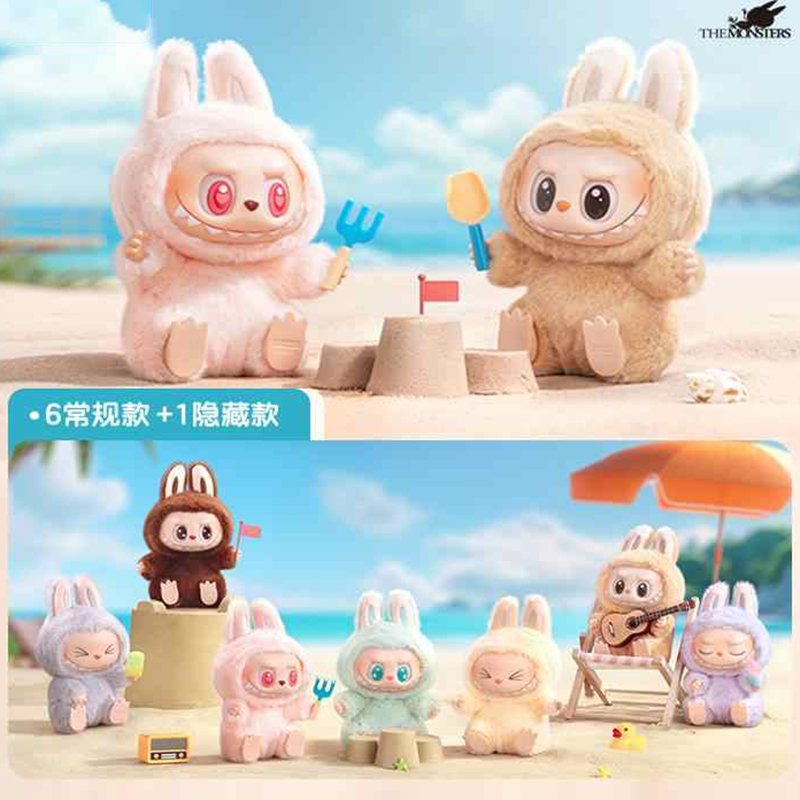 Genuine Spot Goods Pop Mart Labubu Heartbeat Macarons Vinyl Blind Box Plush V2 Toy For Kids Christmas Gift