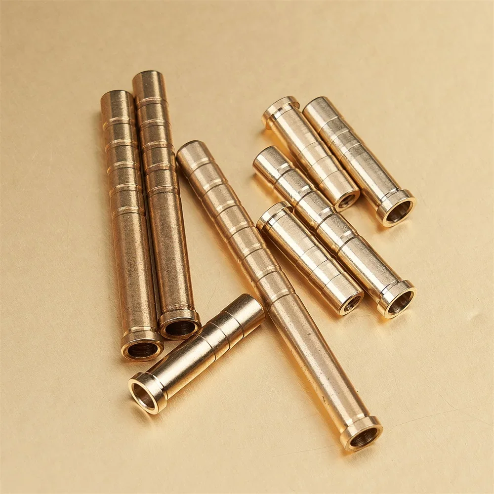 Conector de Base de latón y cobre para tiro con arco, 6 uds., 37/50/100/150/200 granos para eje de flecha de 6,2mm de diámetro, accesorio de tiro de caza