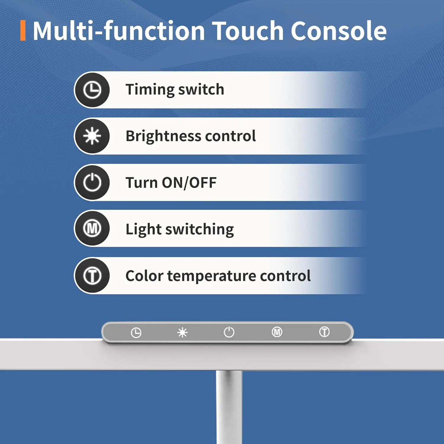 Lámpara de escritorio, lámparas de escritorio LED con atenuación continua de 3 colores para el hogar, oficina, luz de escritorio con memoria ajustable con abrazadera y control táctil