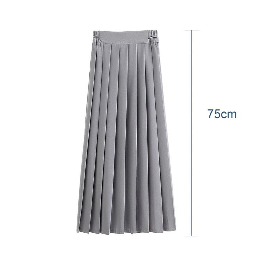 Schule Mädchen Student Uniform Schwarz Plissee Röcke Elastische Taille Japanischen Stil Frauen Cosplay Cosutme Basis Adrette