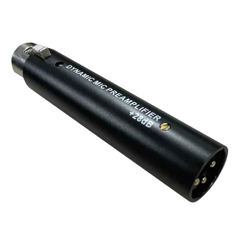 Mikrofonvorverstärker DM1 Dynamischer Verstärker für DM1 Dynamischer 28DB Gain-Mikrofonverstärker für dynamische und passive Bandmikrofone