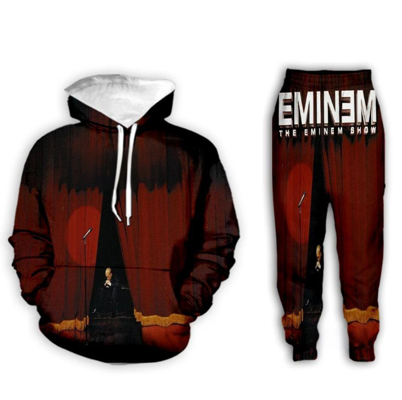 Hot eminem 3d print Herren Damen Trainings anzug Sets lässig Hoodie Hose 2 stücke Sets übergroße Kinder Hoodies zweiteilig Set