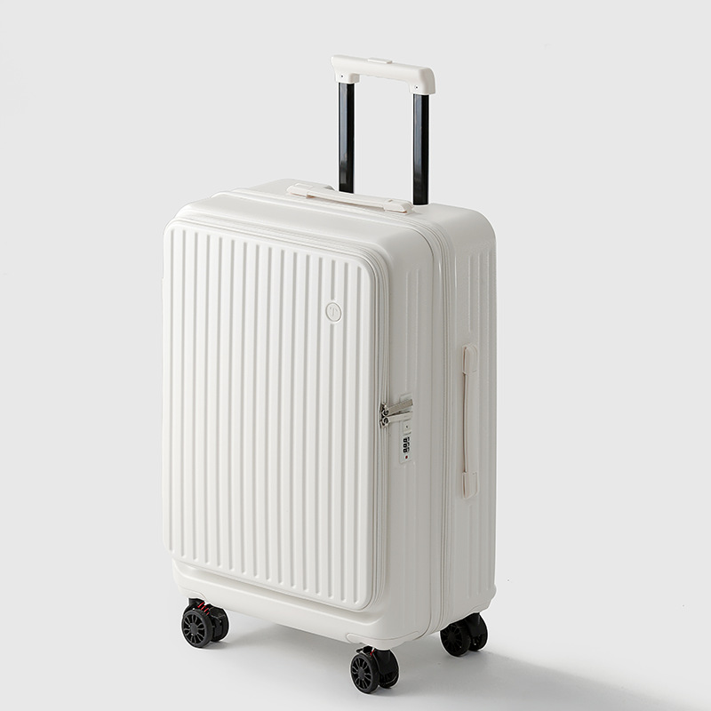大容量フリップカバー荷物サイドオープニングサイレント拡張可能な 20 インチ機内持ち込みスーツケーストラベルバッグプルロッド付き