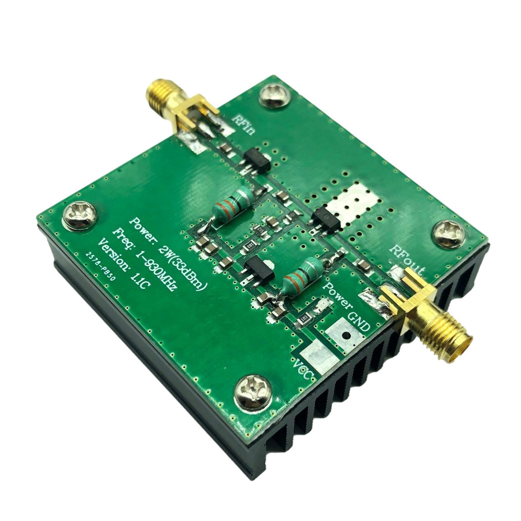無線伝送パワーアンプモジュールfmhf 1-930mhz 2.0w 2wRFブロードバンドパワーアンプモジュール