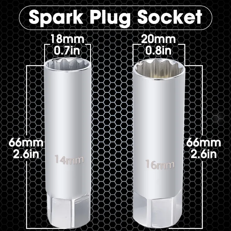 Llave de bujía magnética Universal para coche, herramienta de reparación de automóviles, accesorios prácticos de 14mm y 16mm