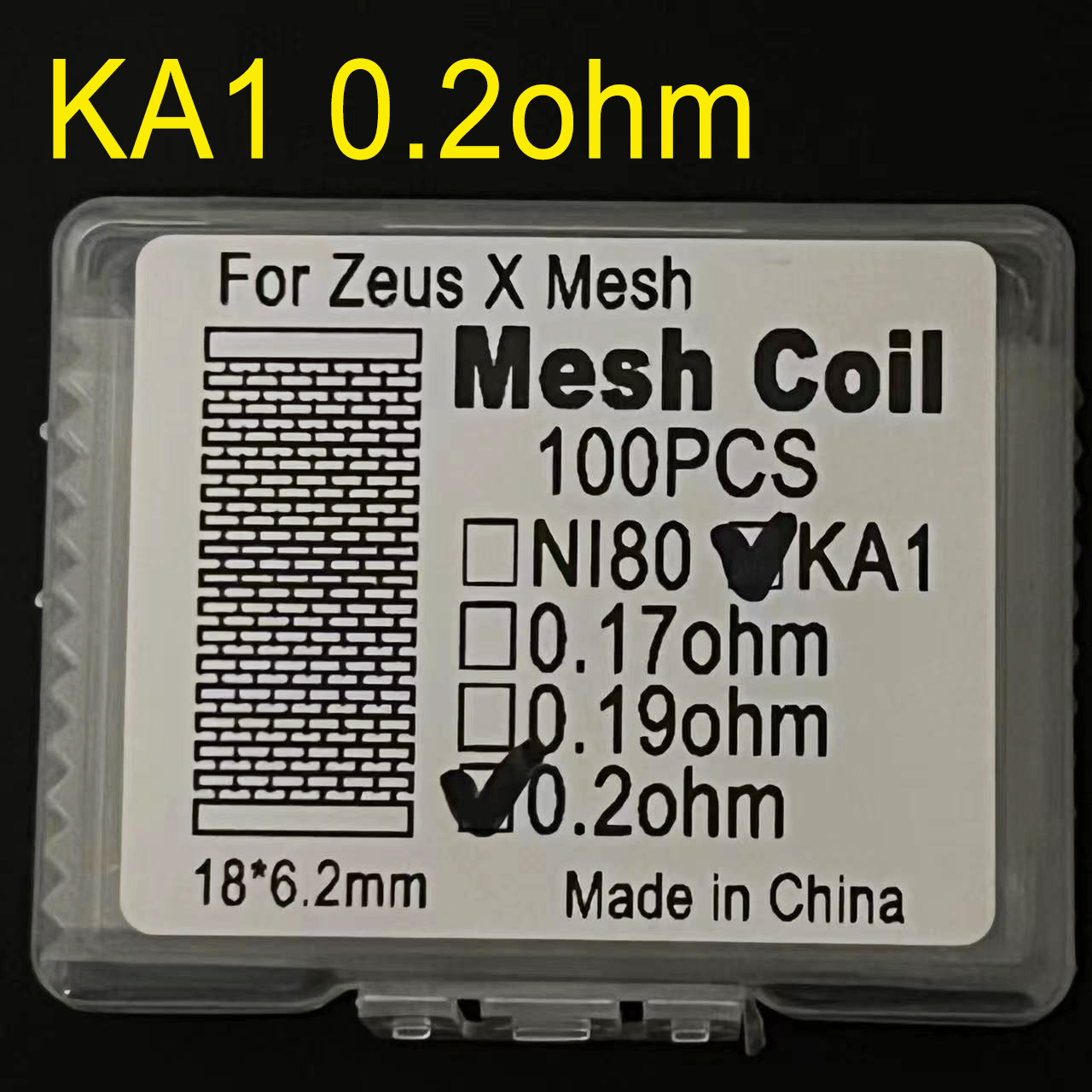 0,18 Stück 3 Arten Mesh-Plattform DIY Mesh-Spule 0,19 0,2 1,5 Ohm passend für Zx Zeus x Mesh/Kylin M/M Pro/Profil/Einheit V2.0 Ni80/A1 II