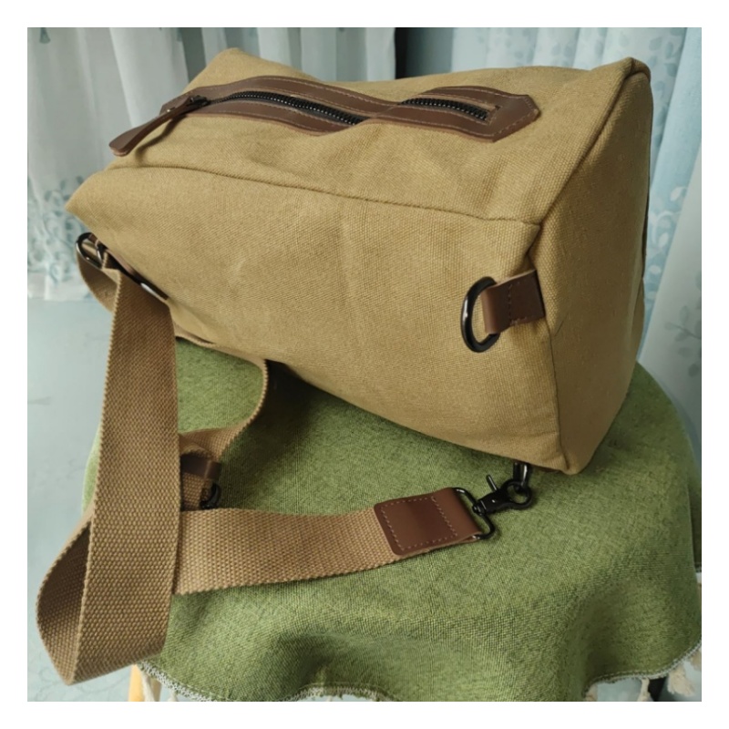 Bolsa de lona simples e moderna para homens e mulheres, bolsa de ombro para viagem, bolsa de peito simples, grossa e resistente ao desgaste, bolsa crossbody de ciclismo com fivela criativa