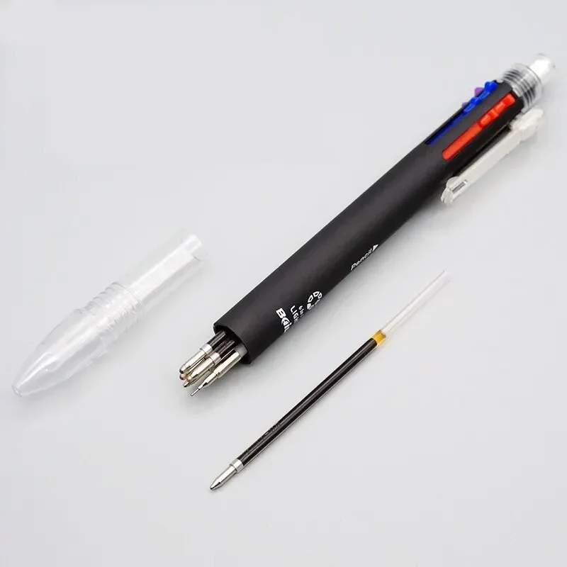 6-in-1 Creative Multicolor ปากกาลูกลื่น PUSH Type ปากกามัลติฟังก์ชั่บุคลิกภาพหกสีกดปากกาโรงเรียน Office SUPPLY