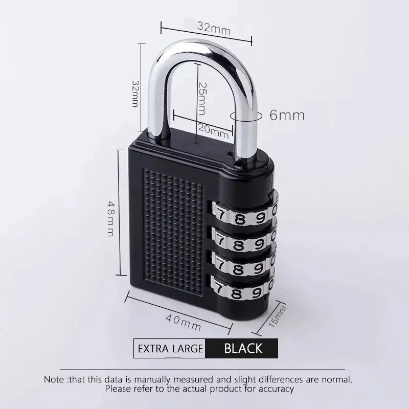 Combination Padlock 4 Digit Password Locks Suitcase Luggage Metal Waterproof Password Padlock for School Locker Gym Locker Gate