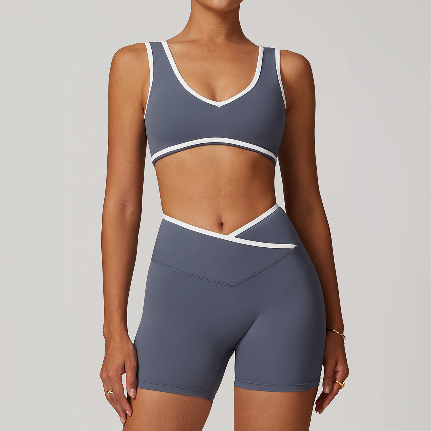 Conjunto de ropa de Yoga para mujer, 2 piezas, trajes de entrenamiento, ropa deportiva para Fitness, chándal de gimnasio, mallas de cintura alta, Sujetador deportivo, ropa atlética