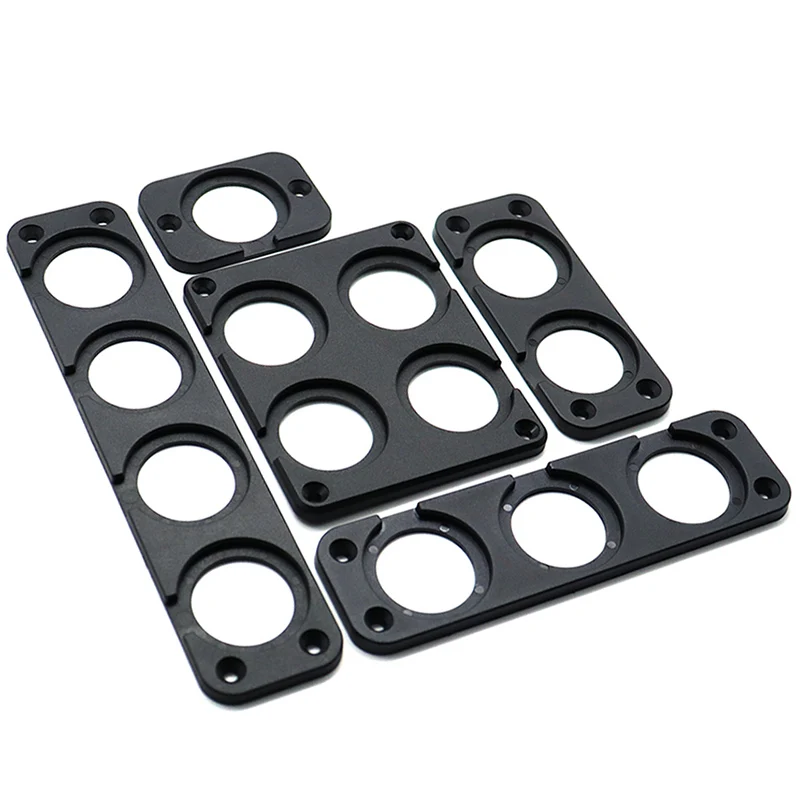 1 2 3 4 穴 USB コンセントソケットパネルブラック ABS ハウジングホルダーキット取付車ボートトラックダッシュボードシガーライターソケット