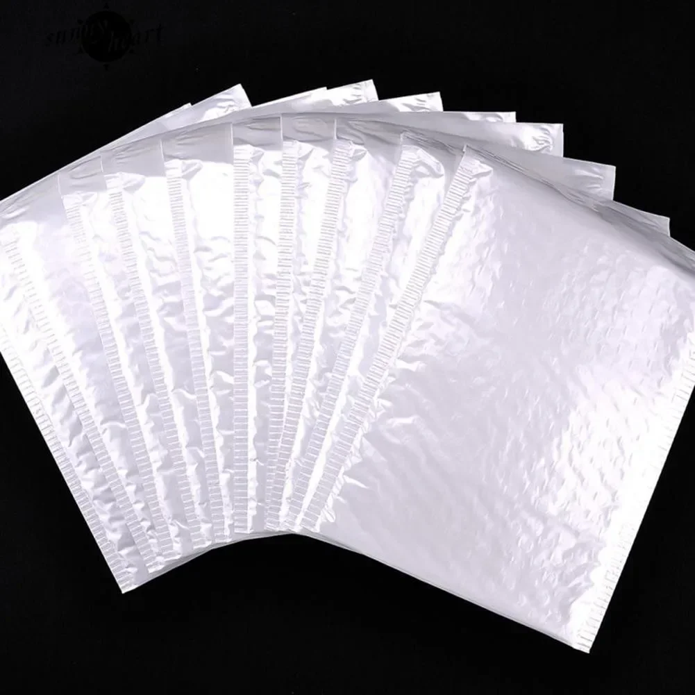 ขายส่ง10-50Pcs Bubble ซองสีขาวโฟมการจัดส่งกระเป๋า Poly Bubble Mailers Pad Self Seal ถุงบรรจุ11ซม.15ซม.23ซม.