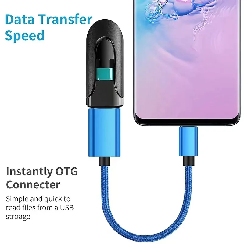 Android Type-C - USB 2.0変換ケーブル、USBフラッシュドライブ、データタブレット、カードリーダー、OTG接続ボックス、マウス