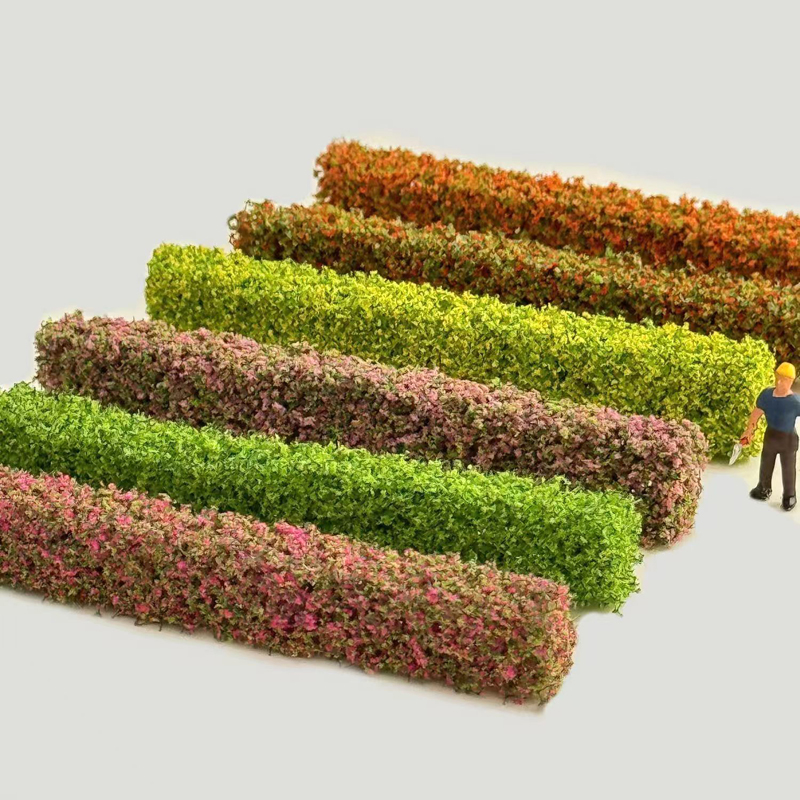 2/12/100 teile/beutel Miniatur Strauch Streifen Modell Bush Grün gürtel Modell Gebäude Zug Eisenbahn Diorama Garten Landschaft decration