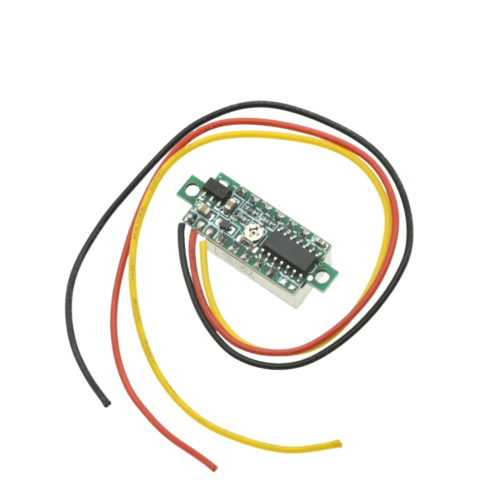 4pcs 디지털 미니 디지털 전압계 0.28 인치 3 라인 0-100V 디지털 전압계 게이지 테스터 LED 디스플레이 패널 전압계