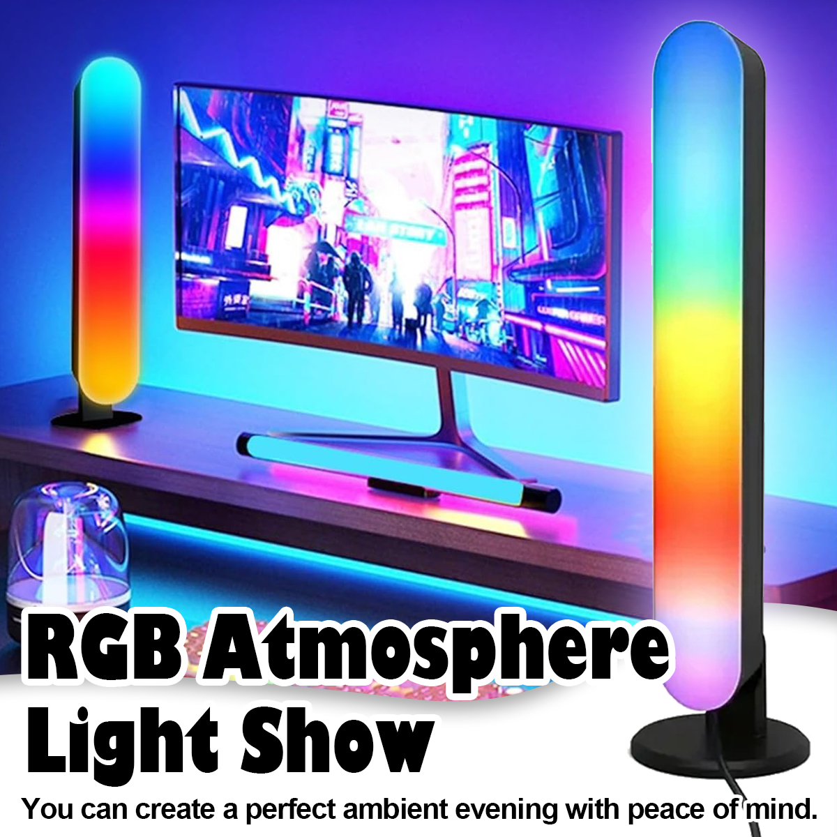 Умные светодиодные полосы освещения с дистанционным управлением с дистанционным управлением RGB свет бар лампа синхронизация с музыкой атмосфера украшение рабочий стол для комнаты