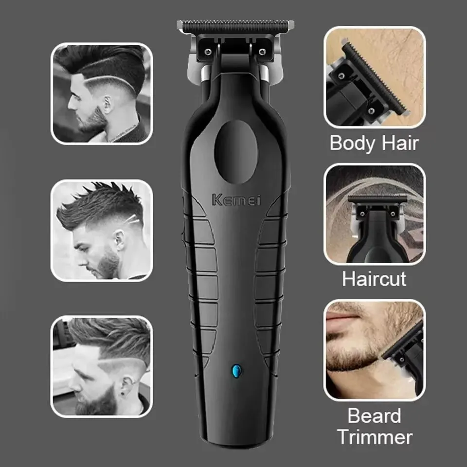 Kemei Herren Akku-Haarschneidemaschine USB wiederaufladbar elektrischer Haarschneider Zero Gap Trimmer elektrische Haarschneidemaschine KM-2299