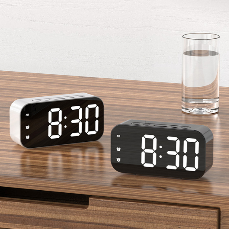 Sonic LED Digital Despertador Plug-in Relógio Digital Dual Alarm Sonic Temperature Clock 12/24H Relógio Simples