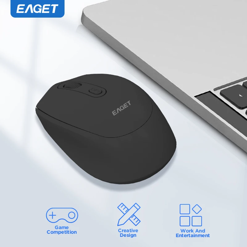 Eaget Austauschbare Batterie 2,4 G Optische Mäuse Drahtlose Maus mit USB Drei Stufen DPL Maus für Computer Laptop PC Mute Mäuse
