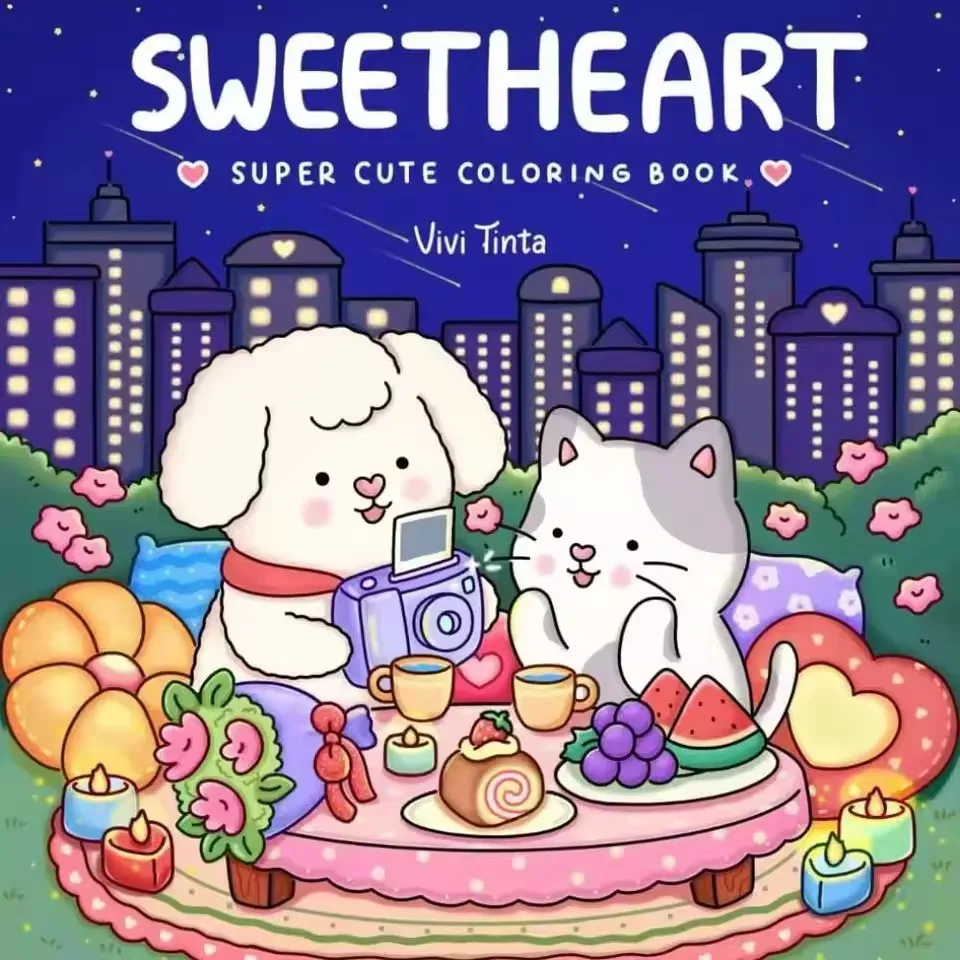 연인: 성인과 청소년을 위한 색칠하기 책, 모든 연령대를 위한 사랑스러운 동물 발렌타인 스트레스 해소 및 창의력