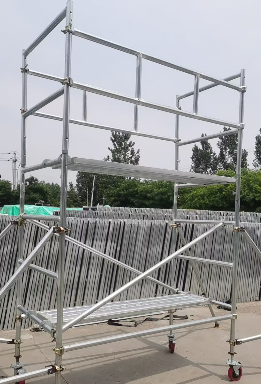 Andamio industrial de acero con marco en H para construcción de edificios Andamio de construcción al aire libre con precio abordable para