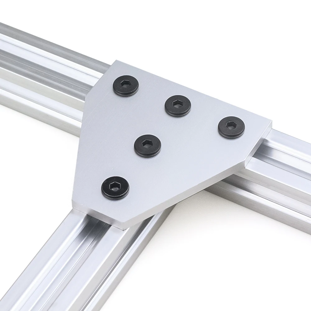 8 unids/lote Openbuilds soporte de junta de placa de unión en forma de T de 5 agujeros Compatible con perfil de extrusión de aluminio 2020/3030/4040