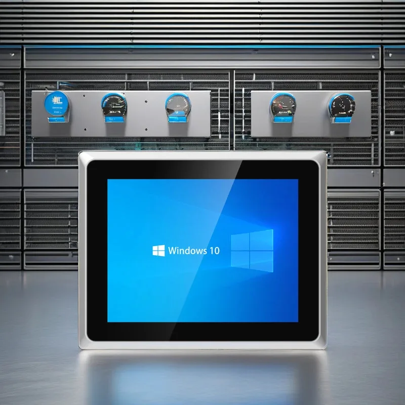 PC de panel industrial todo en uno de cuatro núcleos J6412 N5095 de 10,4 pulgadas con 4 USB compatible con WiFi 4G