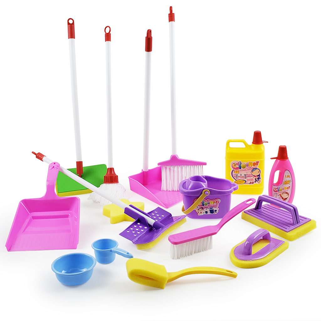 Ensemble de jouets de nettoyage de maison de jeu pour enfants, Simulation d'articles sanitaires, combinaison de nettoyage, jouet d'éveil