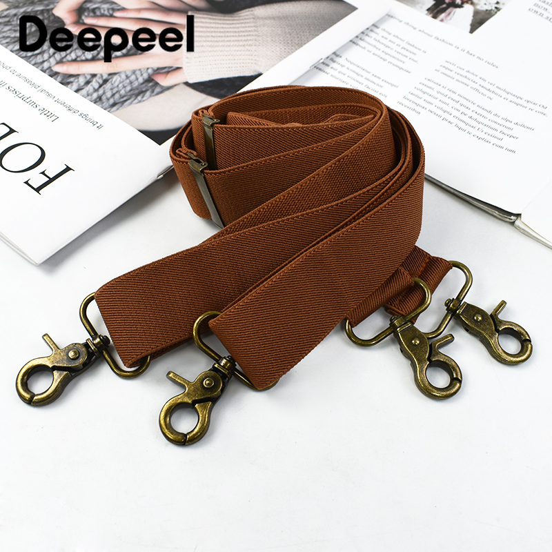 Deepeel 3.5*120cm Men's Adult Suspender X-Type Braces 4 Clips Hook Buckles Adjust Strap Elastic Belt Suspenders for Male Pants
