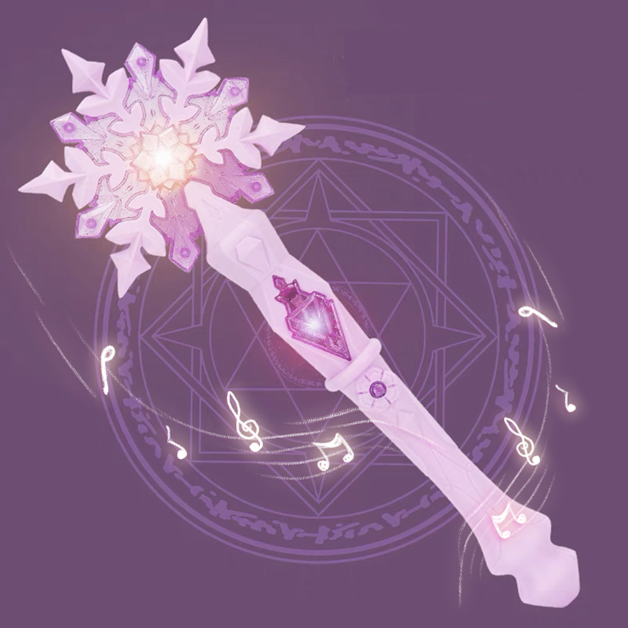 Verträumter Feen-Schneeflocken-Zauberstab, funkelnder Zauberstab, Traum-Dressing-Spielzeug für Mädchen, als Geburtstagsgeschenk, Weihnachtsgeschenk