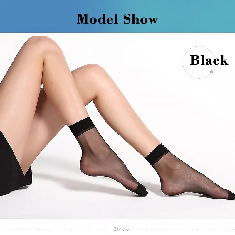 1-30 pares de calcetines transparentes de verano ultrafinos de nailon para mujer, calcetines cortos hasta el tobillo, calcetines elásticos de seda de cristal para primavera
