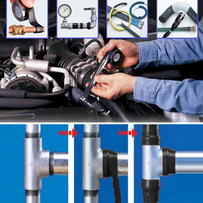 Ruban isolant auto-adhésif en caoutchouc de silicone étanche, multi-usages, fil d'urgence, tuyau, bain, réparation