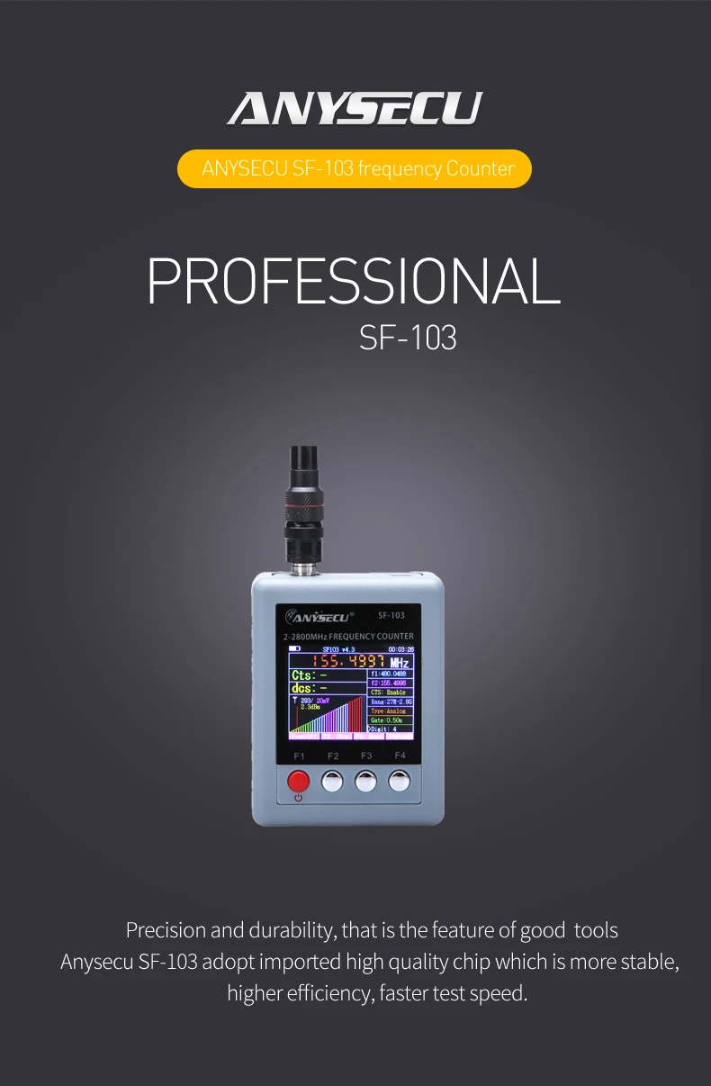 SF-103 2MHz-2800 Mhz Di Động Tần Số Phản SF103 DMR Kỹ Thuật Số Tần Số Đồng Hồ Nhiều Tần Số