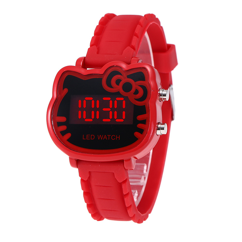 มินิโซะเฮลโลคิตตี้น่ารักการ์ตูน Jam Tangan elektronik เด็กประถมเด็กกันน้ำสำหรับเด็กผู้หญิงเด็กนาฬิกาของขวัญผู้หญิง